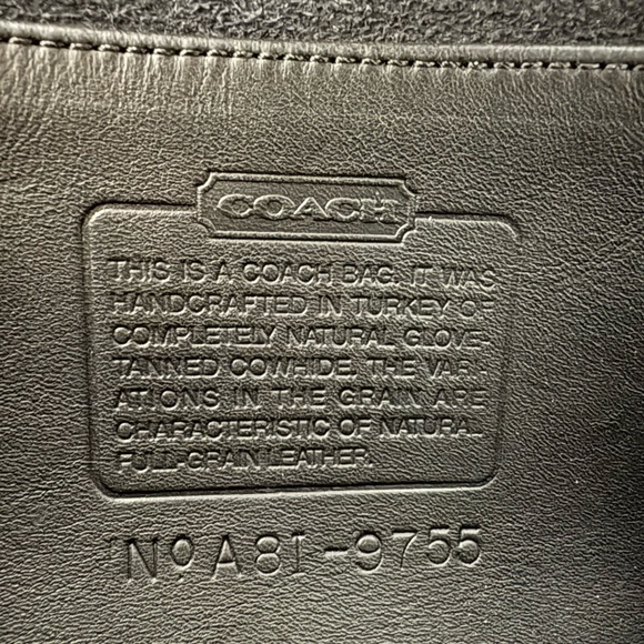 Vintage Coach Black Leather Bag - Picture 6 of 7